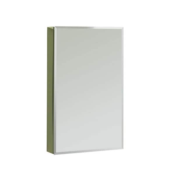 MAAX SV2030 20 in. x 30 in. Recessed or Surface Mount Medicine Cabinet in Single View Beveled Mirror
