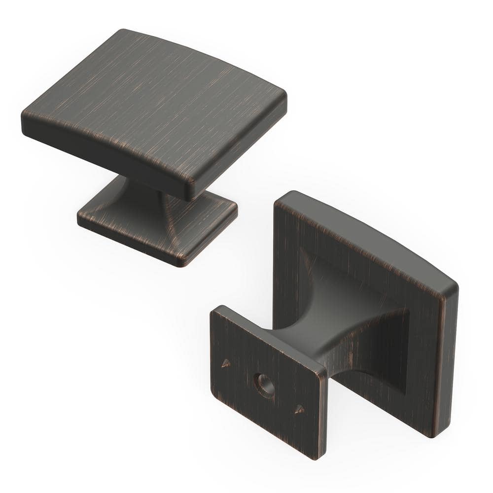 Vintage Bronze Square Cabinet Knob 1.44"