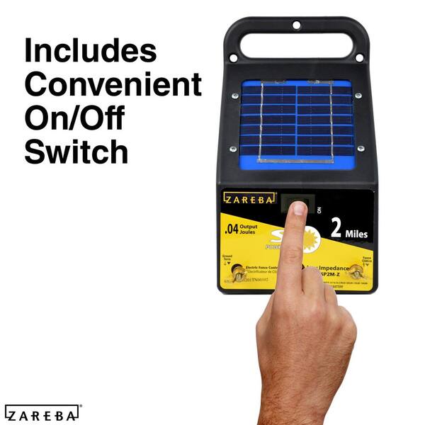 Zareba 2 Mile Solar Fence Charger Esp2m Z The Home Depot Zareba 2 Mile Solar Fence Charger Esp2m Z The Home Depot