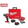 M18 FUEL 18V Lithium-Ion Brushless Cordless 1/2 in. Mid-Torque Impact Wrench with Pin Detent Kit, Resistant Batteries