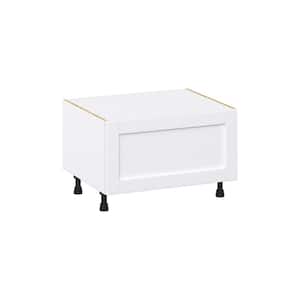 Mancos Bright White Shaker Assembled Base Window Seat Kitchen Cabinet (30 in. W x 15 in. H x 24 in. D)