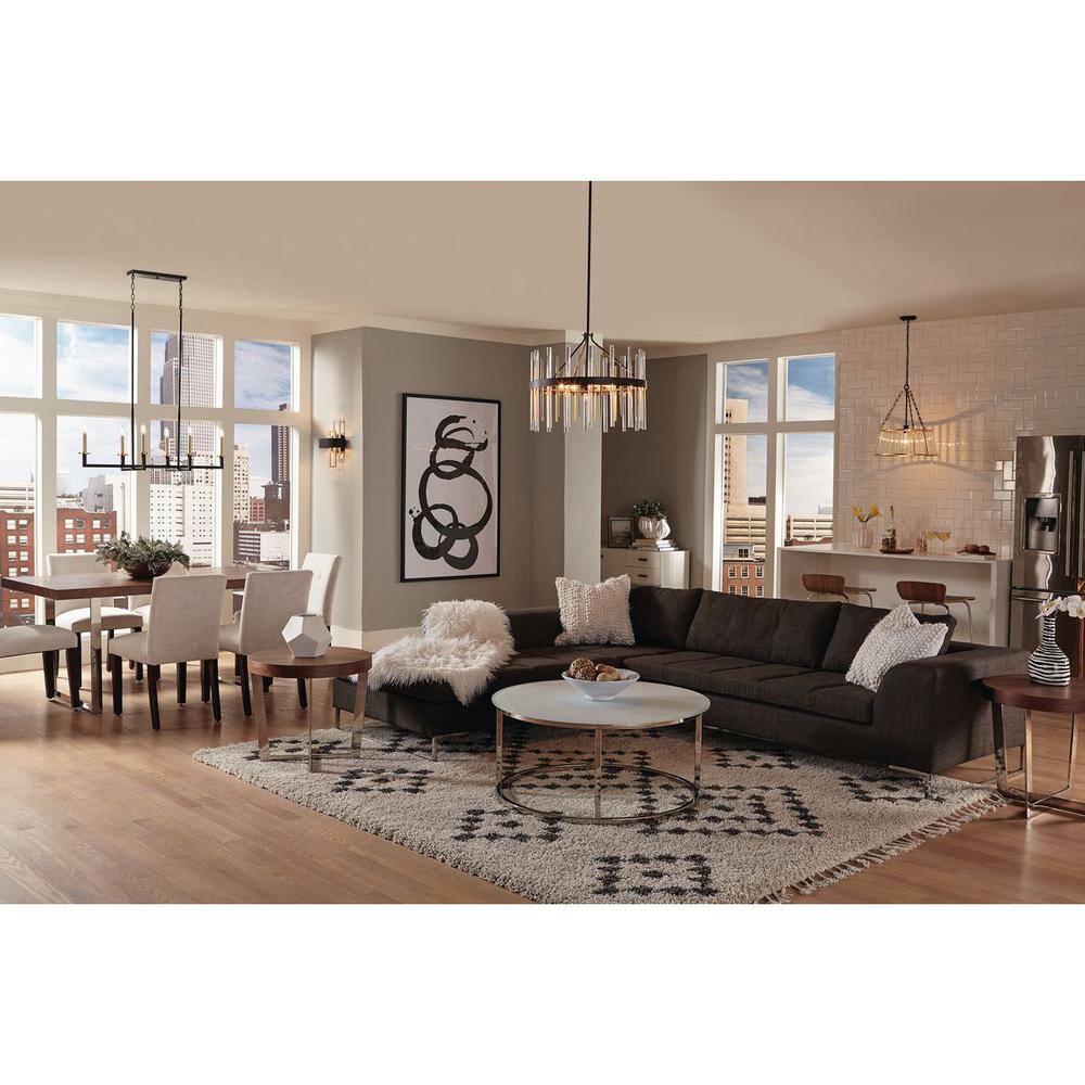 Adagio Black and Silver Two-Light Wall Sconce