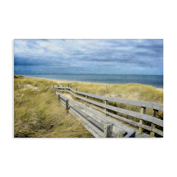Stupell Industries Sandy Boardwalk View by Graffi tee Studios Unframed Nature Graphic Art Print 24 in. x 36 in.