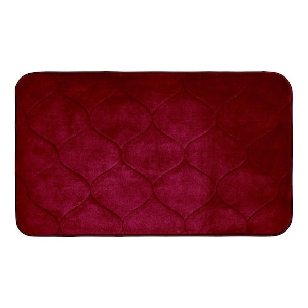 BounceComfort Palace Red 17 in. x 24 in. Memory Foam Bath Mat