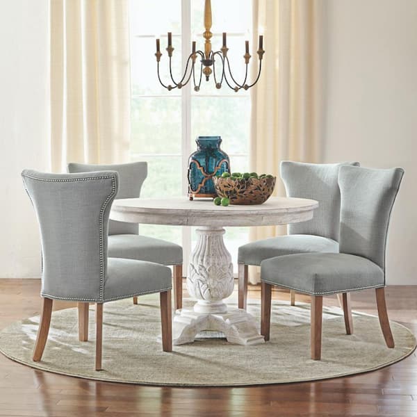 Home Decorators Collection Kingsley Sandblasted White Round Dining Table