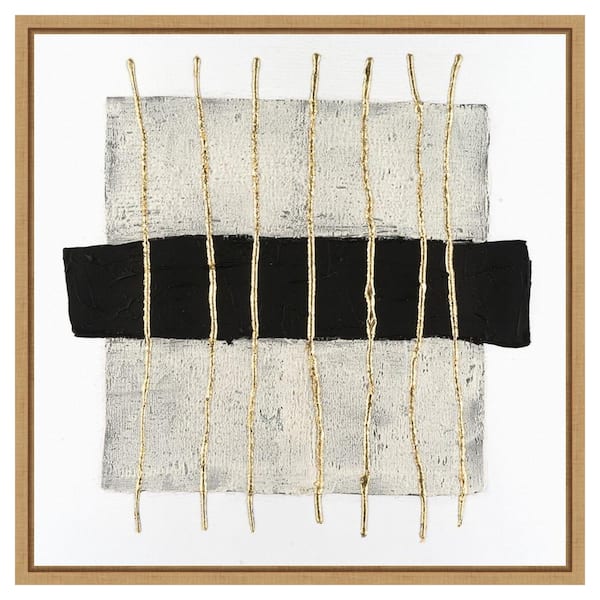 Amanti Art Textured Tablets II by Michael Willett 22 in. W x 22 in. H. Canvas Wall Art Print Framed in Brown