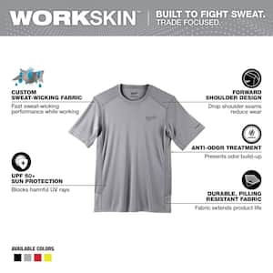 Gen II Men's Work Skin 3XL Gray Light Weight Performance Short-Sleeve T-Shirt