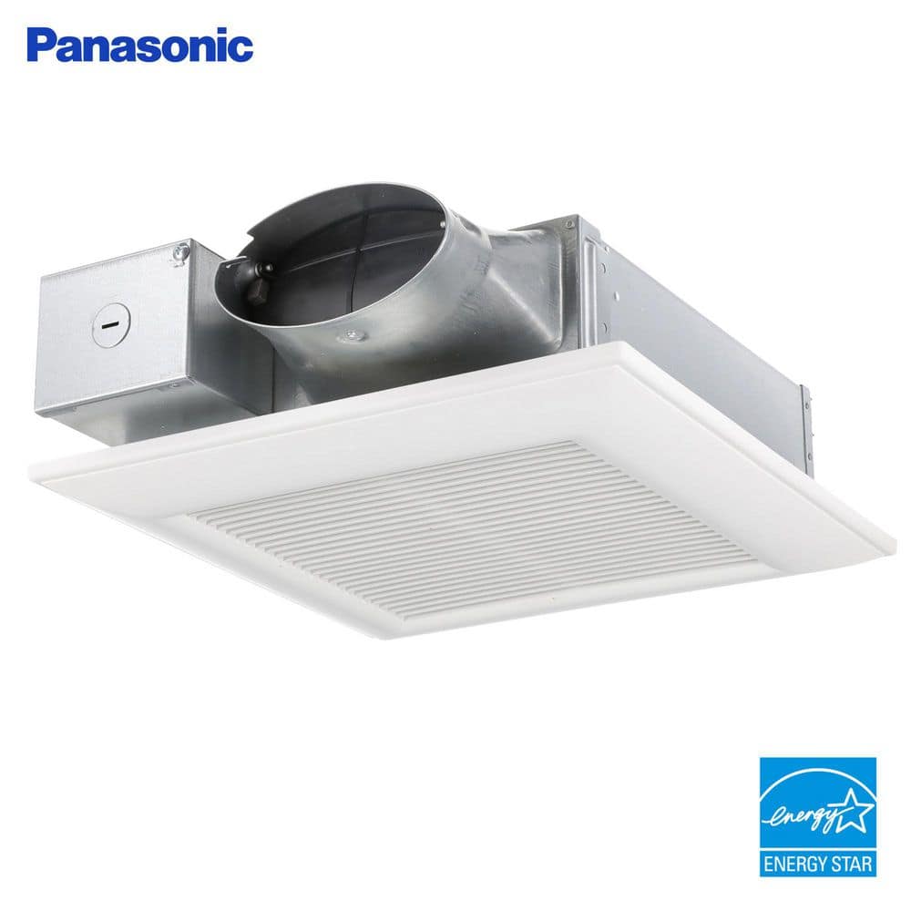 Panasonic WhisperValue DC Pick-A-Flow 50, 80 or 100 CFM Ceiling or Wall Low  Profile Housing Depth Energy Star Bath Exhaust Fan FV-0510VS1 - The Home 
