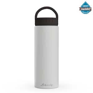 20 oz. Fog Gray Insulated Stainless Steel Water Bottle with D-Ring Lid