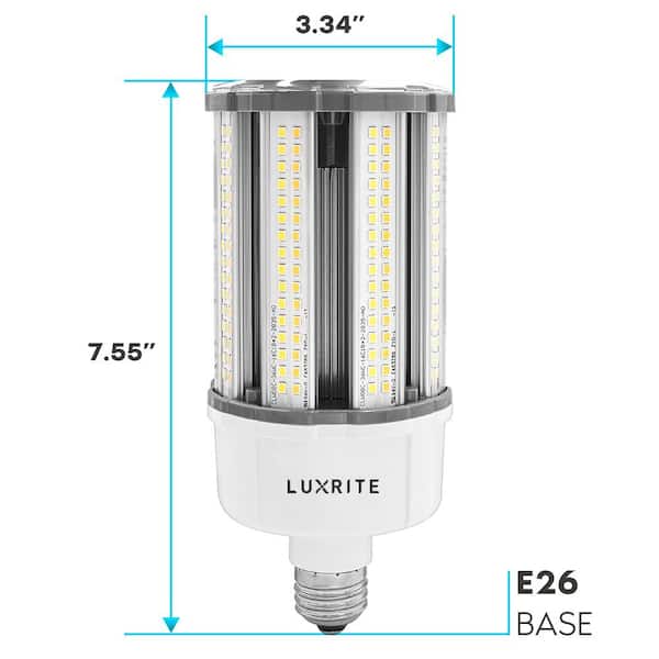 Benodigdheden Maken tumor LUXRITE 150-Watt Equivalent 150-Watt E26/E27 Base Corn LED Light Bulb 3  Color Options 3000K-5000K Up to 5450 Lumens (1-Pack) LR41605-1PK - The Home  Depot