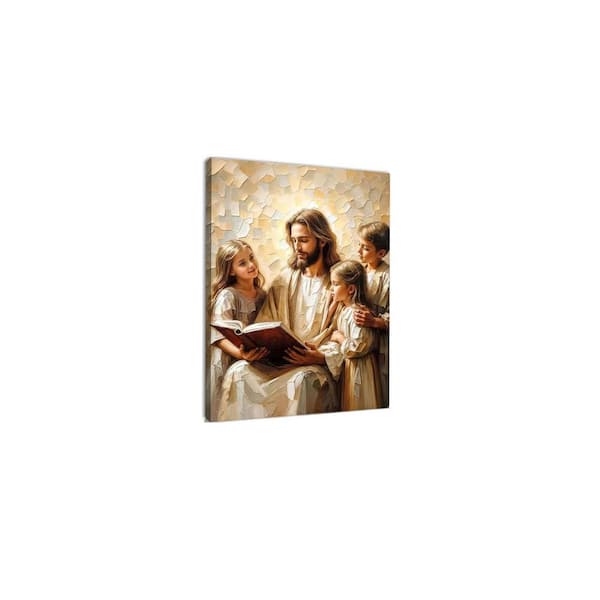 Jesus Teaching Child Canvas Wall Art