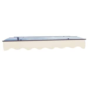 34 in. x 59 in. Transparent Fixed Awning with Valance (Includes Anchor Bolts) Door Window Kit for Wooden House