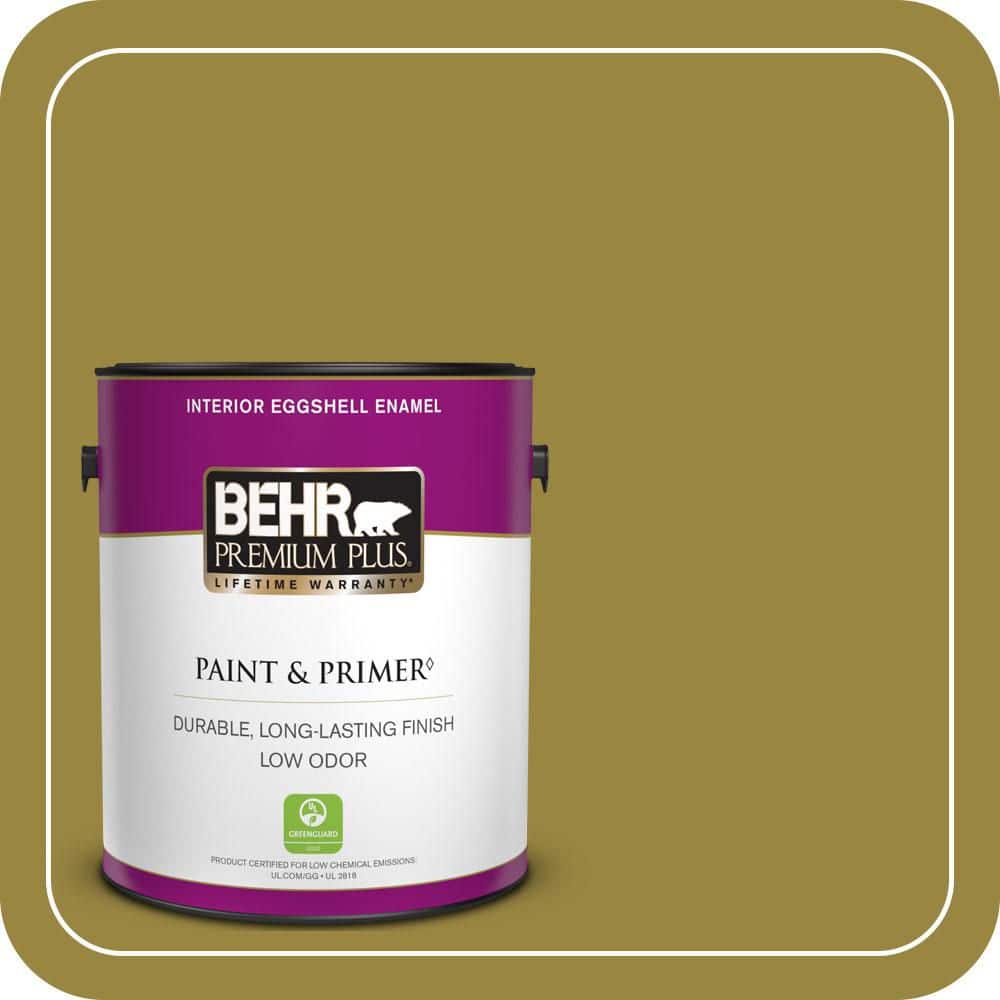 1 gal. #380D-7 Wild Grass Eggshell Enamel Low Odor Interior Paint & Primer price history on PriceWatchPro