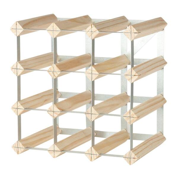 Anchor Hocking 12-Bottle 3x3 Wine Rack in Pine-DISCONTINUED