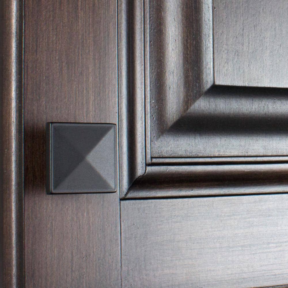 Matte Black Square Cabinet Knobs with Mounting Hardware, Pack of 10