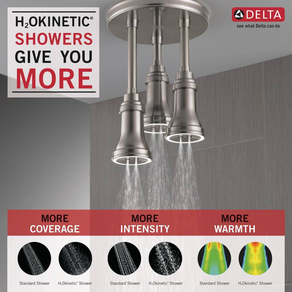 Stainless Steel Multi-Head LED Ceiling Mounted Rain Shower