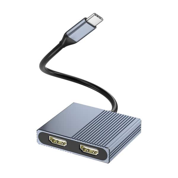 Lukyamzn Dual HDMI Adapter for 2 Monitors with USB 3.0 and 100W PD HDTV Splitter USB C Hub Docking Station