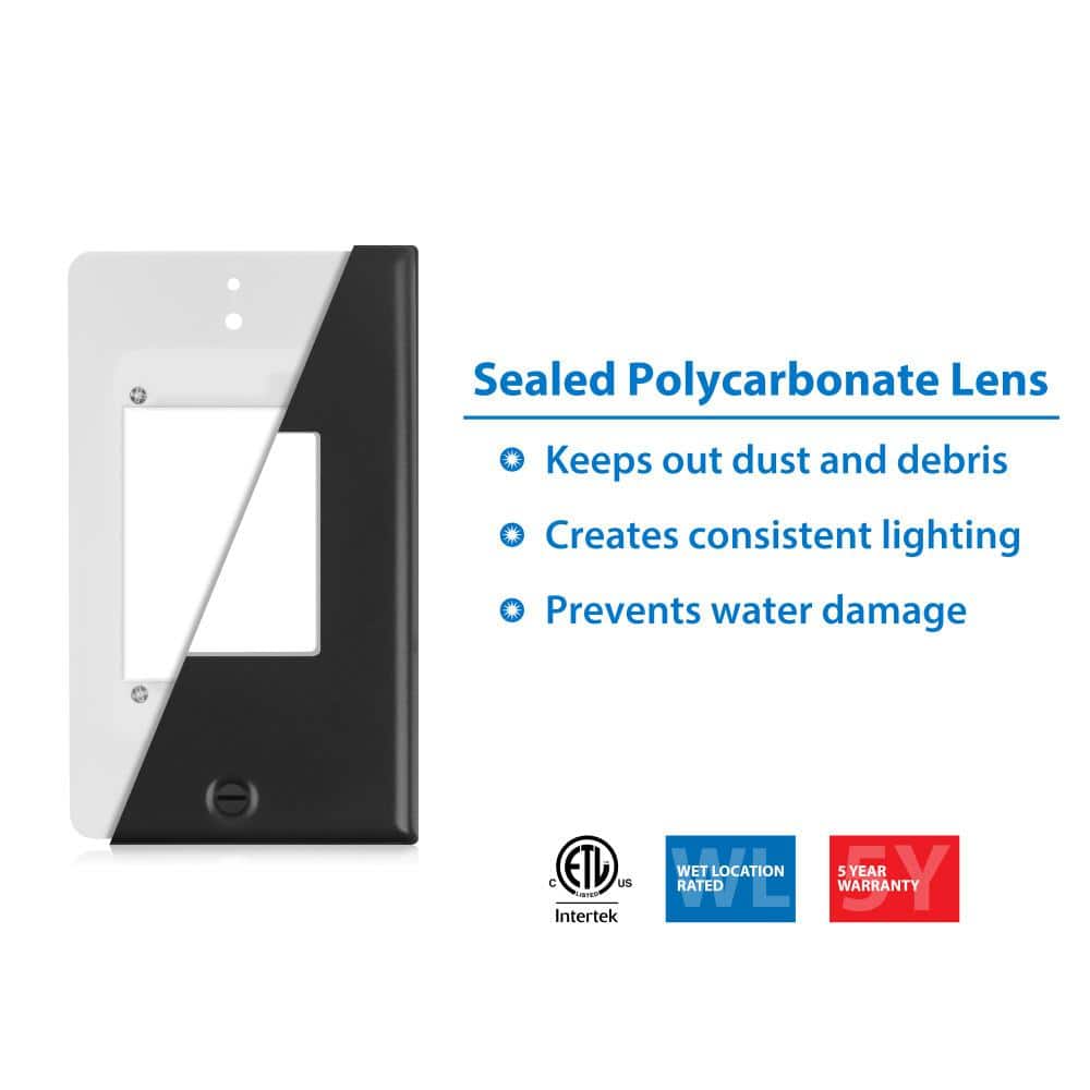 Black Matte LED Pathway Step Light with Frosted Lens