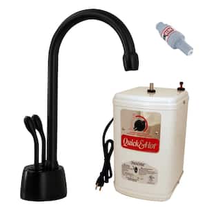 9-1/4 in. Develosah 2-Handle Hot and Cold Water Dispenser with Instant Hot WaterTank, Matte Black