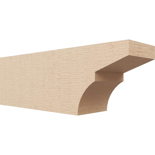 Ekena Millwork 6-in. x 8-in. x 24-in. Monterey Woodgrain, Primed Tan Timberthane Polyurethane Rafter Tail Brace