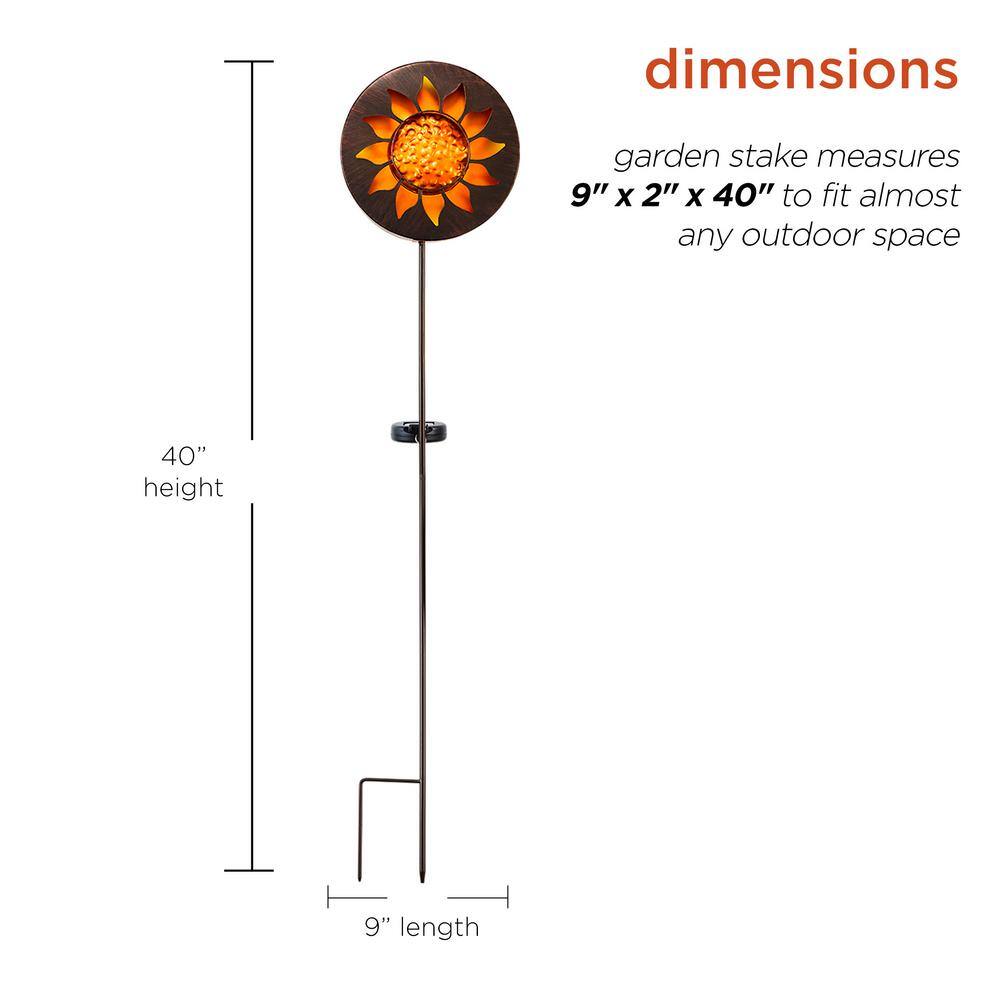 Solar Powered Sunflower Garden Stake with LED Lights