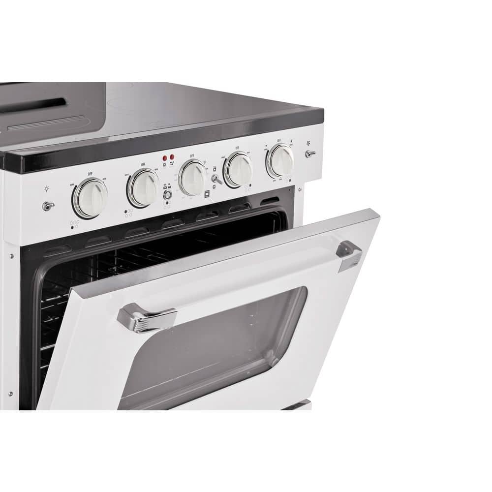 Marshmallow White 30" Retro Freestanding Electric Convection Range