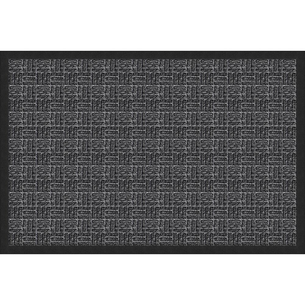 Gatekeeper NG Charcoal 3 ft. x 5 ft. Rubber Non-Slip Indoor Outdoor Commerc