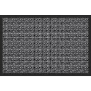 Chevron Rib Charcoal 4 Ft. x 6 Ft. Commercial Door Mat