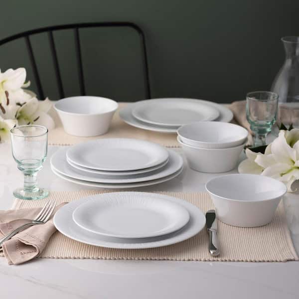 Noritake Conifere (White) Porcelain 12-Piece Dinnerware Set
