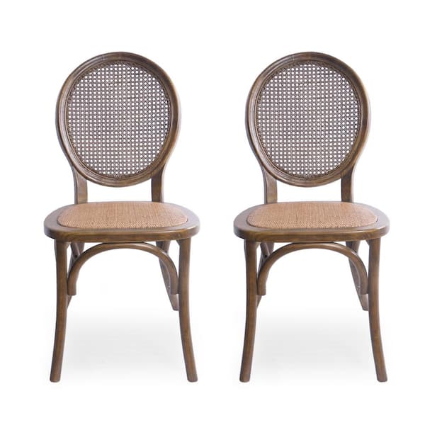 Noble House Chittenden Brown Wood Dining Chair (Set of 2)