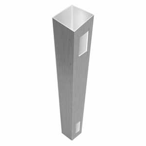 5 in. x 5 in. x 9 ft. Driftwood Gray Vinyl Fence End/Gate Post