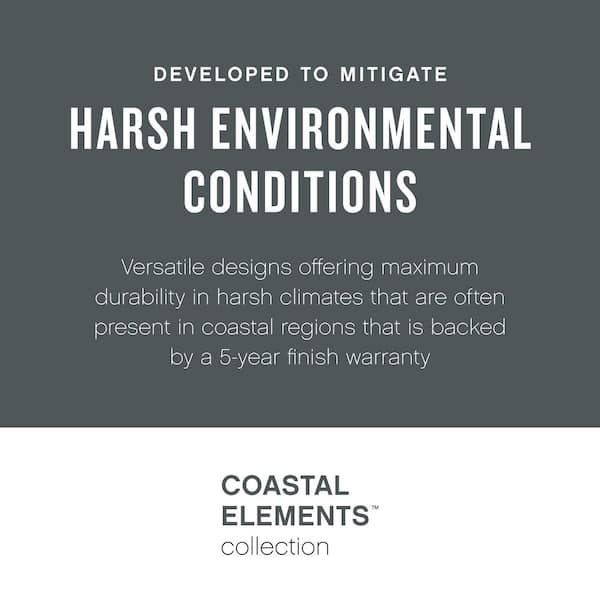 Republic 2-Light Textured White Composite Plastic Weather Resistant Pier Mount Light with No Bulbs Included