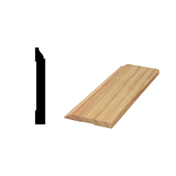 Woodgrain Millwork WM 620 9/16 in. x 4-1/4 in. Solid Pine Base Moulding
