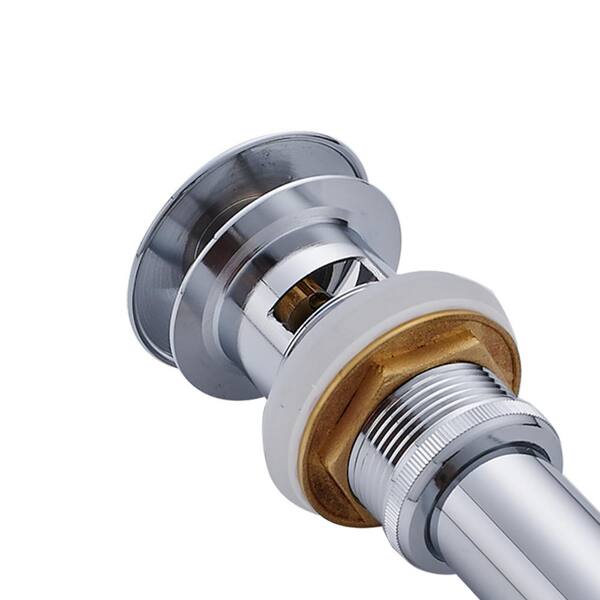 Non-Threaded Bathtub Flip-Top Drain Stopper with Snap-In Flange