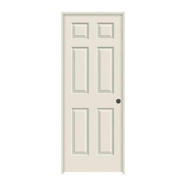 JELD-WEN 24 in. x 78 in. Colonist Primed Left-Hand Textured Solid Core Molded Composite MDF Single Prehung Interior Door