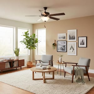 Progress Lighting AirPro 52 in. Indoor Brushed Nickel Cherry