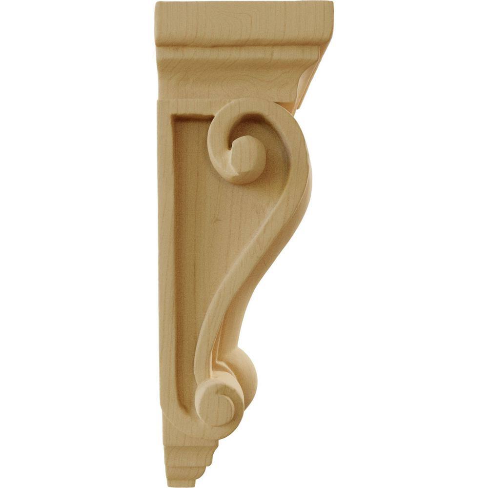 Alder Hand-Carved Wood Corbel 7.5" x 4"