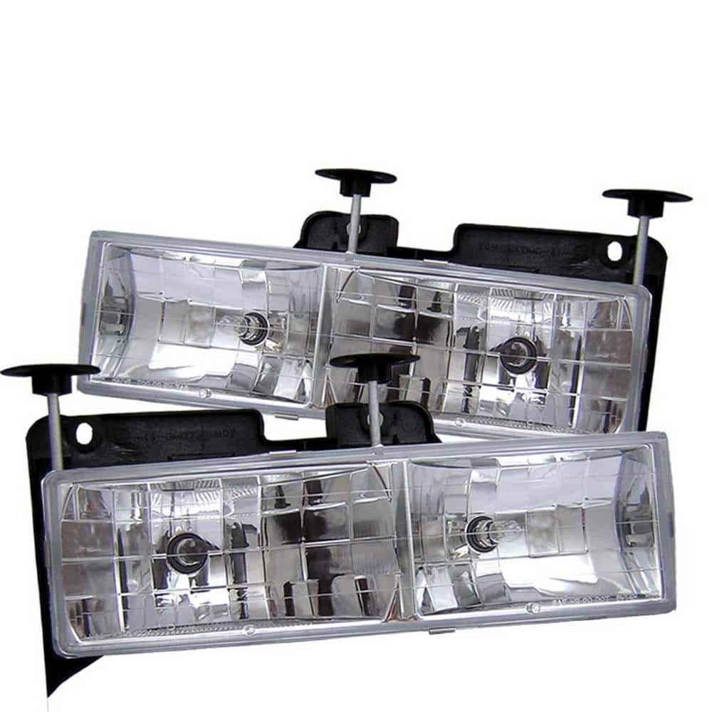 C/K Series 1500/2500/3500 88-99 / Tahoe 95-99 / Yukon 92-99 /Silverado 88-98 /Suburban 88-98 Crystal Glass Headlight-Chr price history on PriceWatchPro