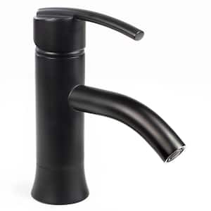Waverly Single-Handle Single-Hole Bathroom Faucet in Matte Black