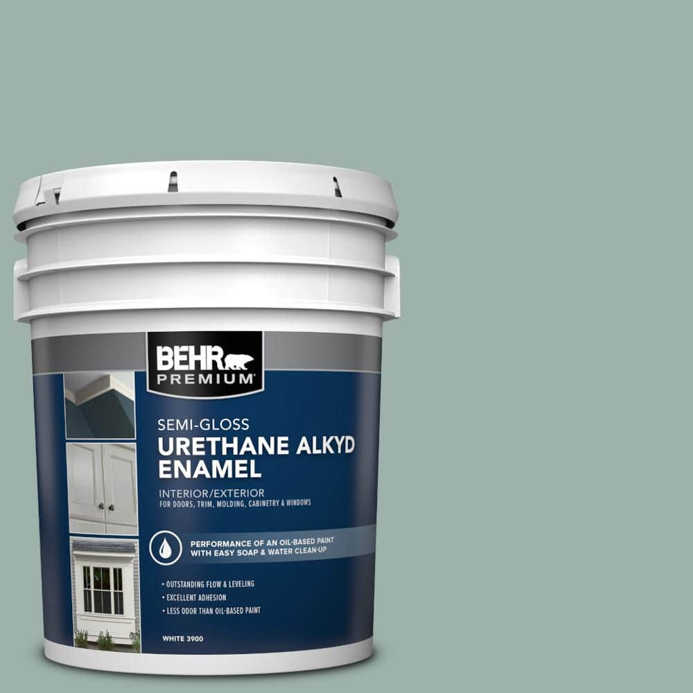 5 gal. #N430-3 Garden Vista Urethane Alkyd Semi-Gloss Enamel Interior/Exterior Paint -  BEHR PREMIUM, 10412605