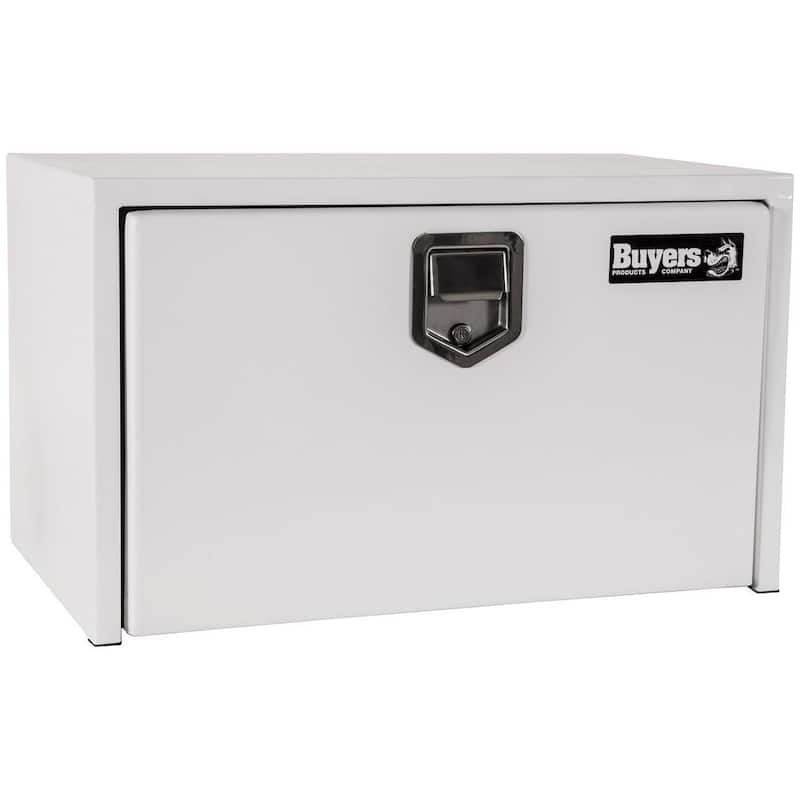 18 in. x 18 in. x 30 in. White Steel Underbody Truck Tool Box