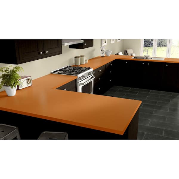 2 in. x 3 in. Laminate Sheet Sample in Orange Grove with Standard Matte Finish