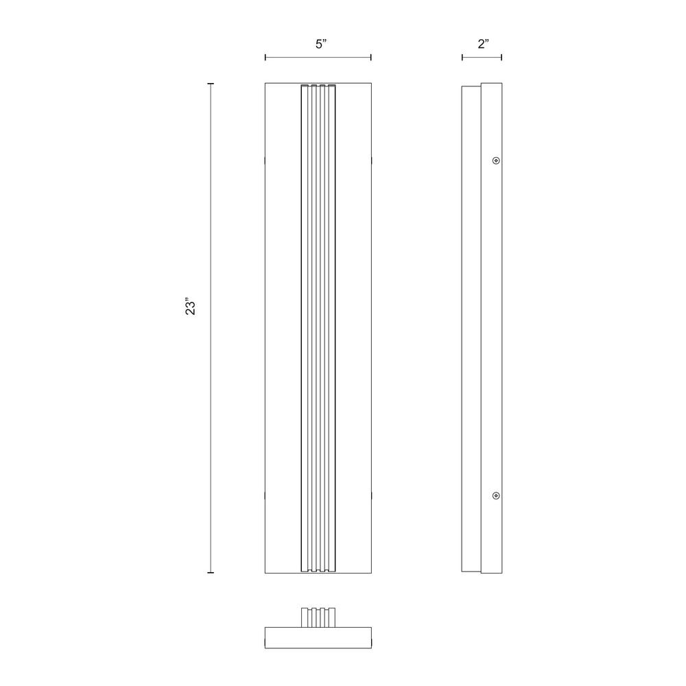 Kismet 23" Urban Bronze and Alabaster LED Vanity Light