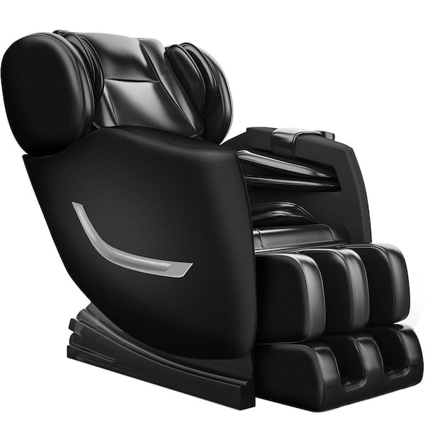 REAL RELAX Favor-SS01 Black Recliner w/ Zero Gravity, Full Body Air Pressure, Bluetooth, Heat, Foot Roller Massage Chair