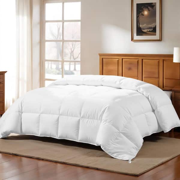 Lux Decor Ultra-Soft All-Season Queen Down Alternative Comforter Duvet Insert with Corner Tabs-White