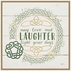 22 in. Irish Blessings III St. Patrick's Day Holiday Framed Canvas Wall Art