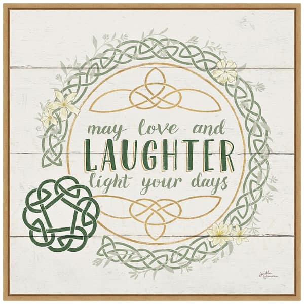 Amanti Art 22 in. Irish Blessings III St. Patrick's Day Holiday Framed Canvas Wall Art