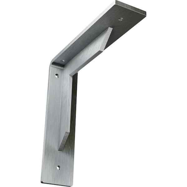 Ekena Millwork 8 in. x 2 in. x 8 in. Steel Unfinished Metal Stockport Bracket