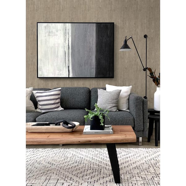 Brown Taupe Dimensional Natural Wood Peel and Stick Vinyl Wallpaper Roll