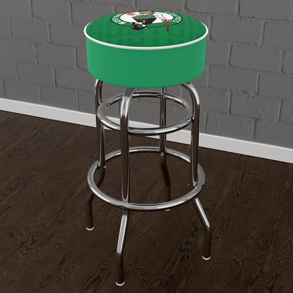 Unbranded Boston Celtics City 31 in. Green Backless Metal Bar Stool with Vinyl Seat
